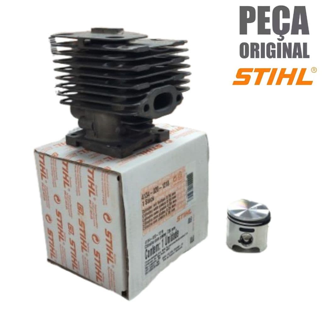 Kit Cilindro Completo Pistão P/ Roçadeiras FS 120 FS 300 Original Stihl