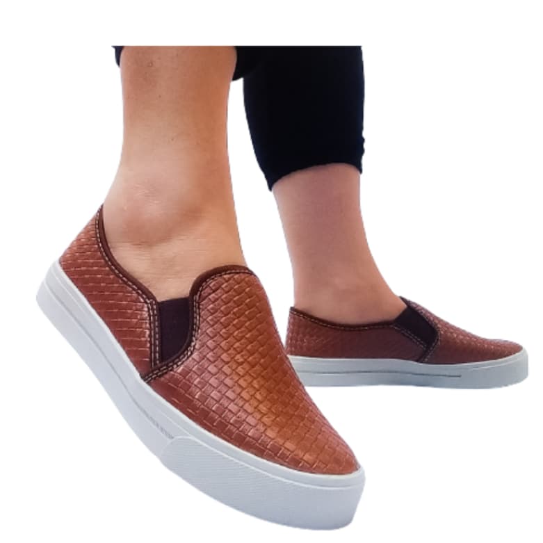Tenis Feminino Slip On Casual Lançamento Promoção Confortável