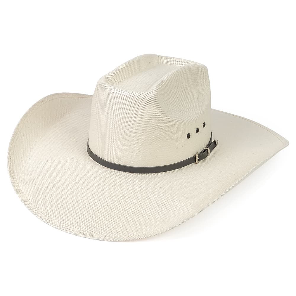 Chapéu Country Branco Dakota Mundial Aba Larga Copa Alta Bandinha De Couro Cowboy Peão Barretos Premium