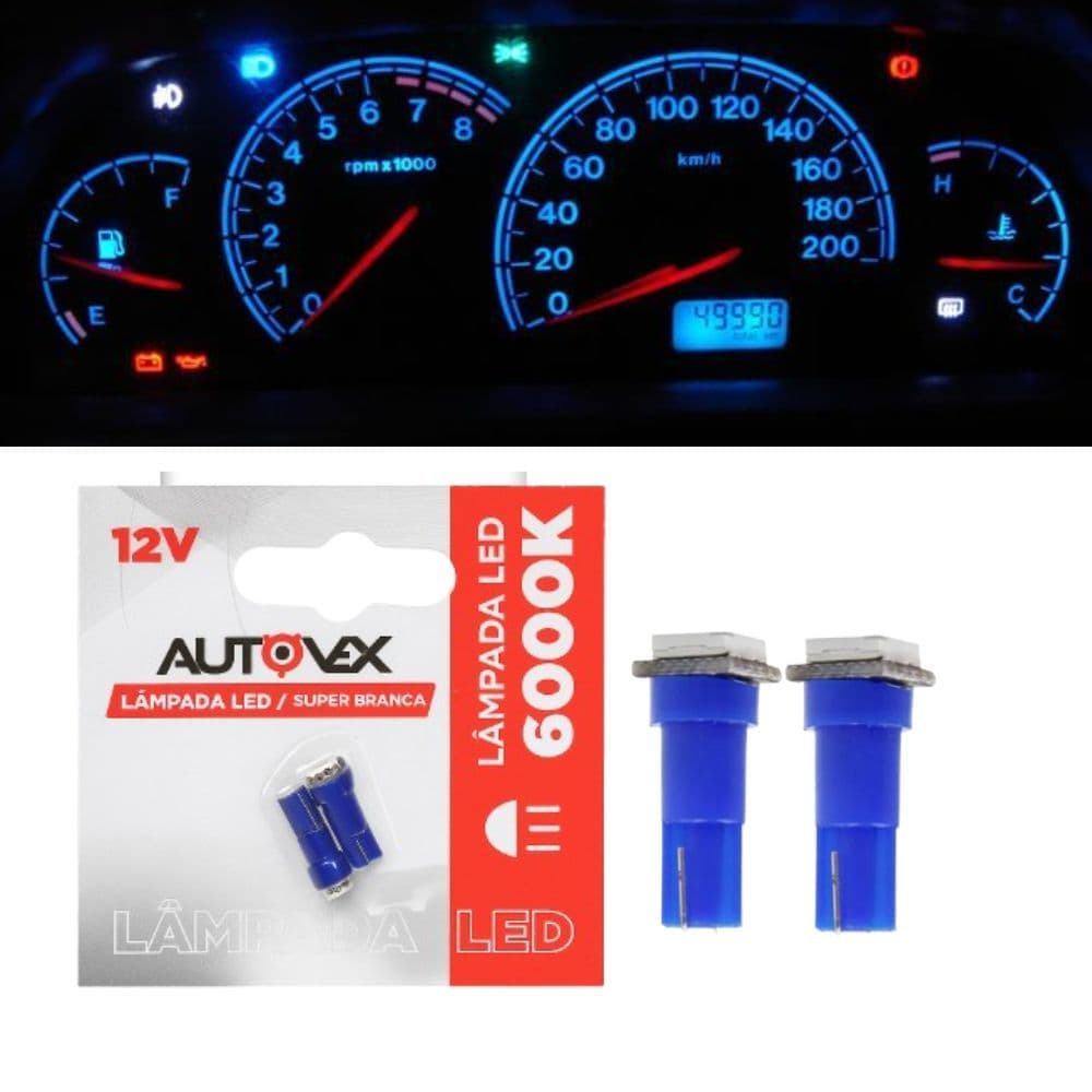 Par Pingo De Led T5 Azul Universal carro moto painel
