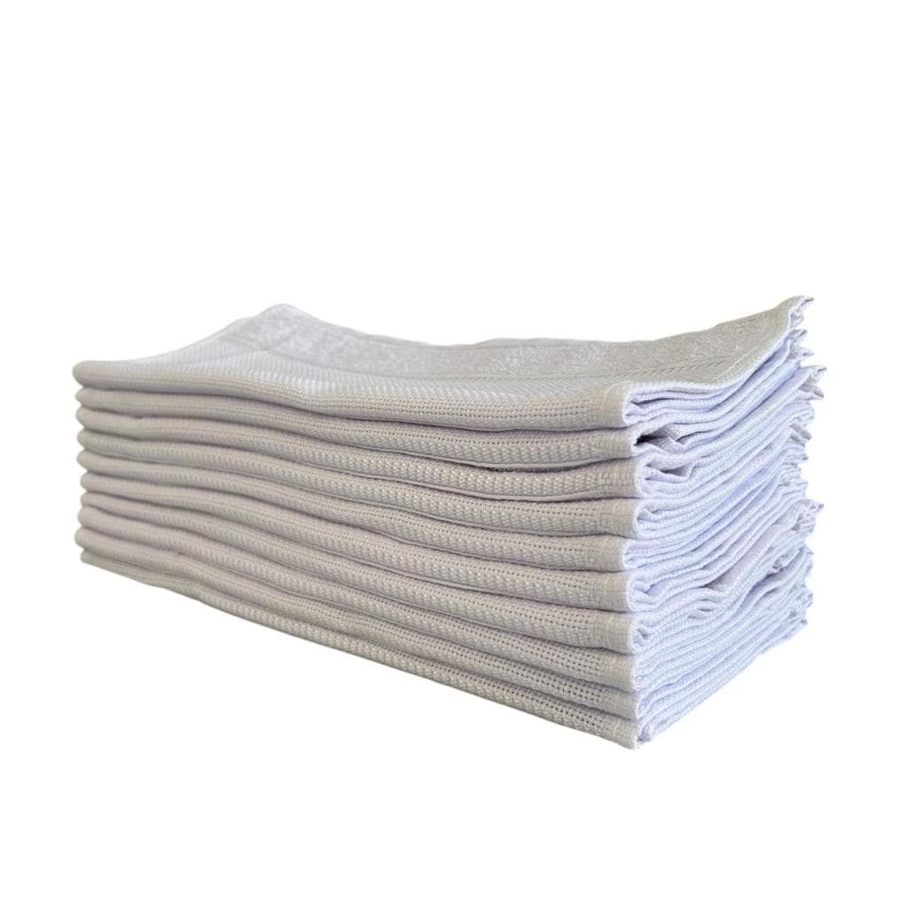 Kit 5 Toalhas Brancas Lavabo 29x50 Toalhinhas Social Ponto Cruz Para Bordar Atacado Branco | Salão Manicure