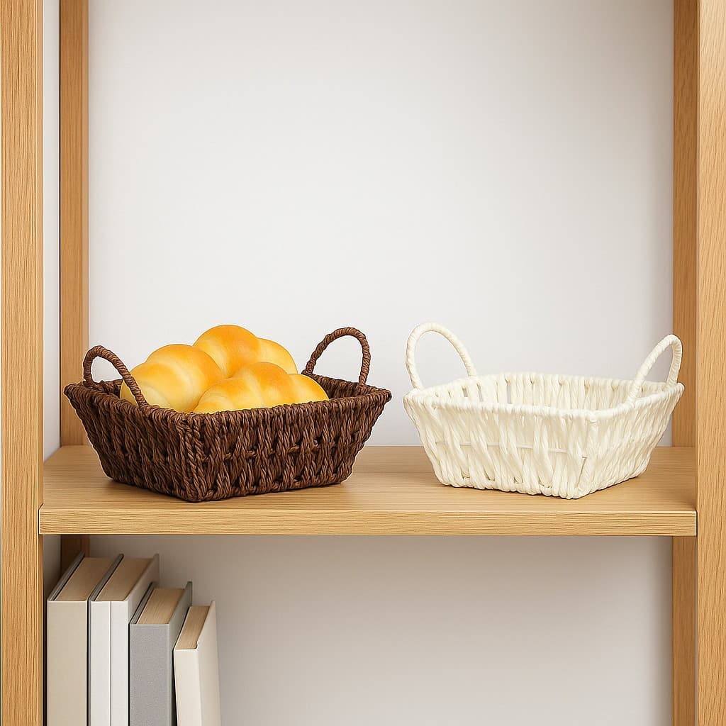 Cesto de Pão/Frutas/Bolos Quadrado para Mesa posta
