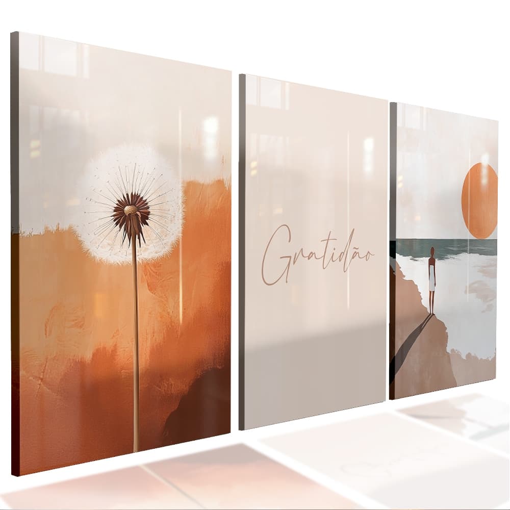 Quadro Decorativo Formas Moderna Luxo Harmonia Gratidão Alta Resolução