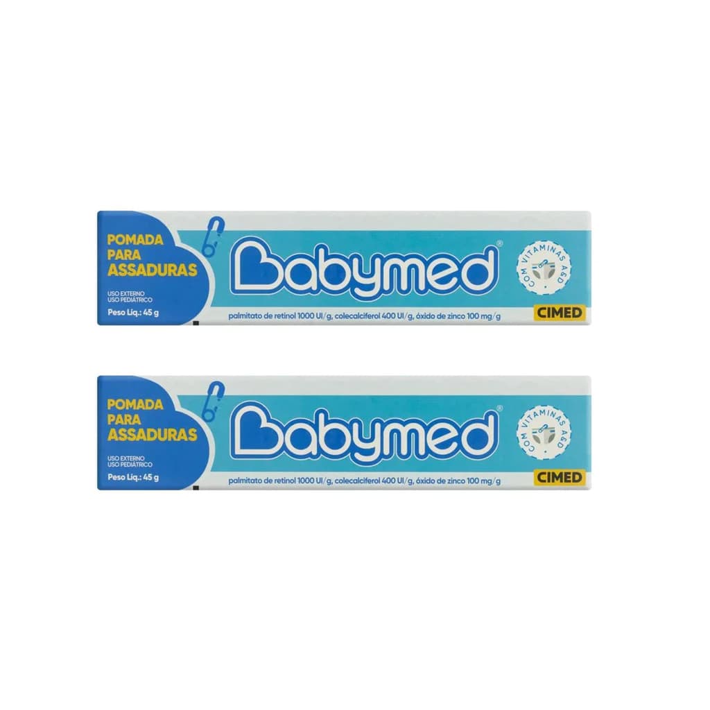 Kit 2 Babymed Azul Menino Pomada Para Assadura 45g - Cimed