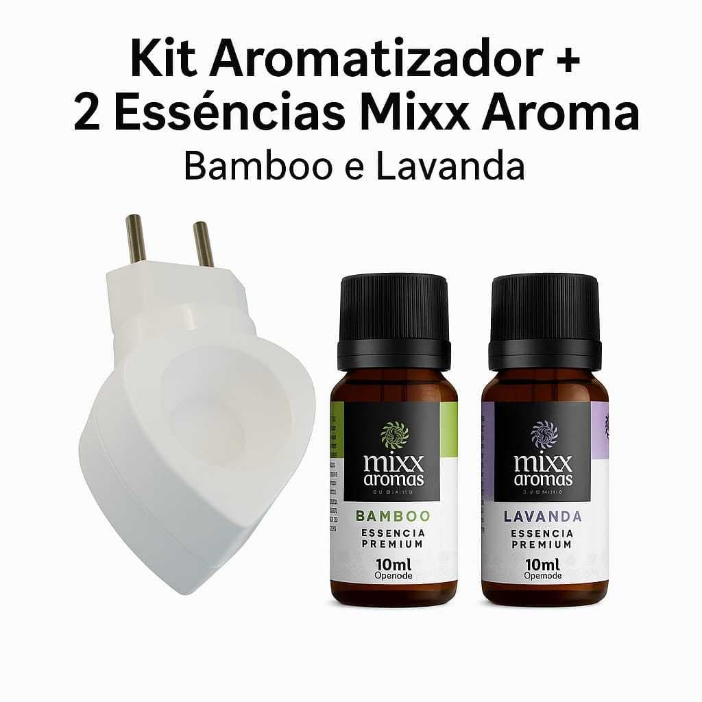 KIT AROMATIZADOR MAIS 2 ESSENCIA BAMBOO E LAVANDA 10ML