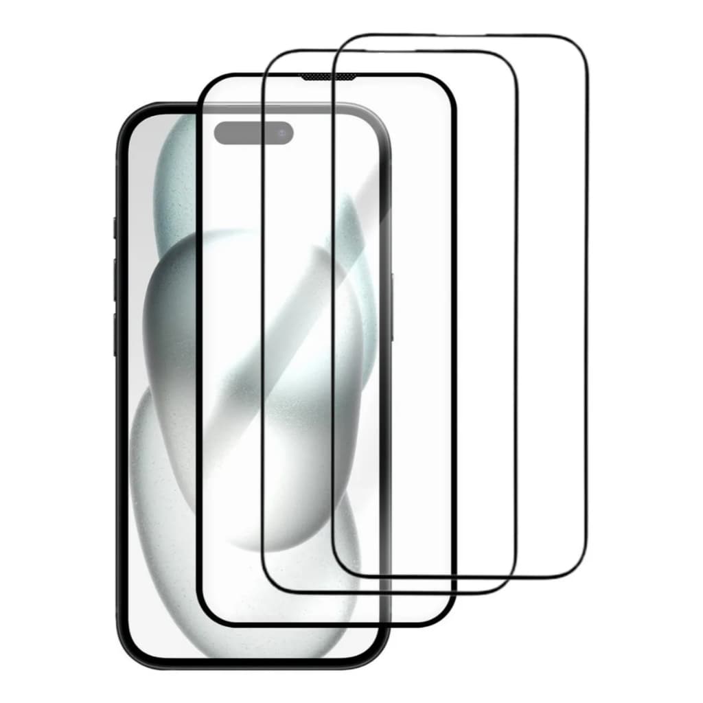 Kit 3 Película Vidro 3d Para iPhone 15 15 Pro 15 Pro Max