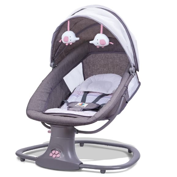 Cadeira Techno de Descanso Rosa Infantil Automática Musical e Timer Bebê Mastela Unissex