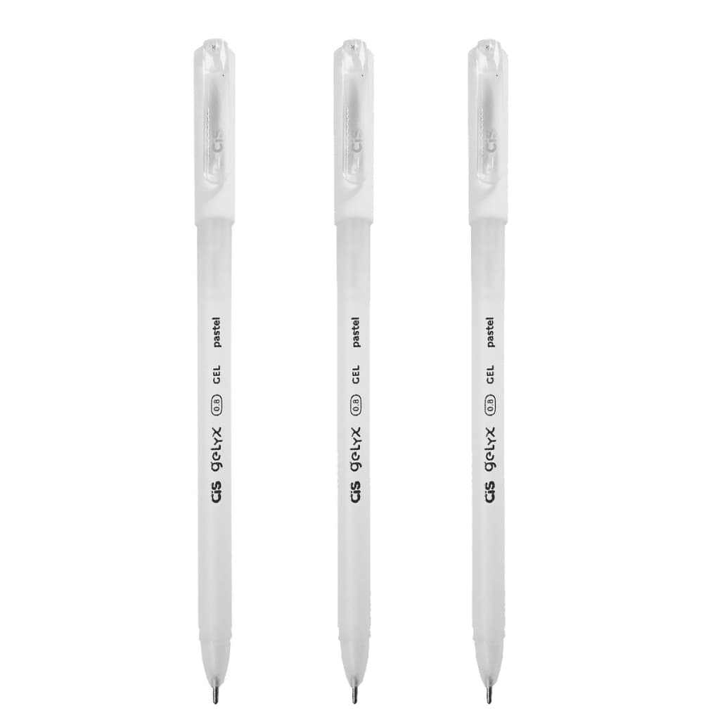 Caneta Gel Gelyx 0.8mm Branca Pastel - Cis