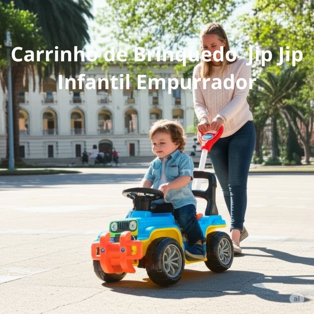 Carrinho passeio jip jip maral guidão direcional Quadriciclo Infantil Haste