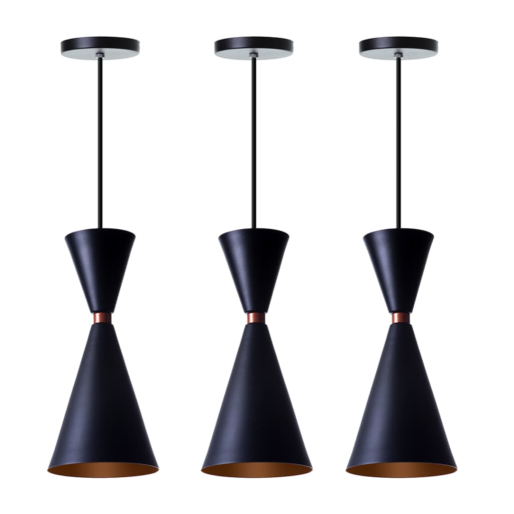 Kit 3 Pendente Lustre Mini Moscou 30cm Sala Balcao Gourmet
