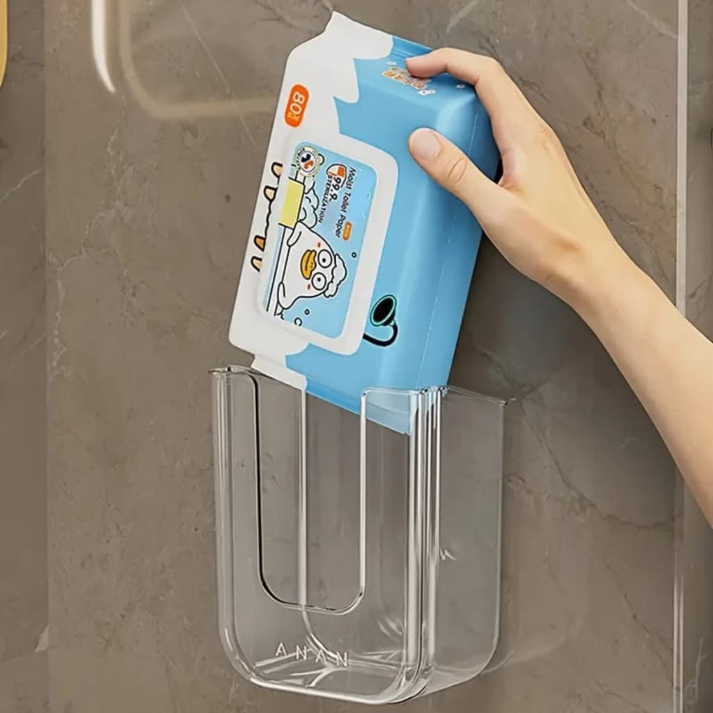 Porta Lenço e Toalhas Umedecidas, Suporte para a Parede do Quarto ou Banheiro,  de Lenço Liso