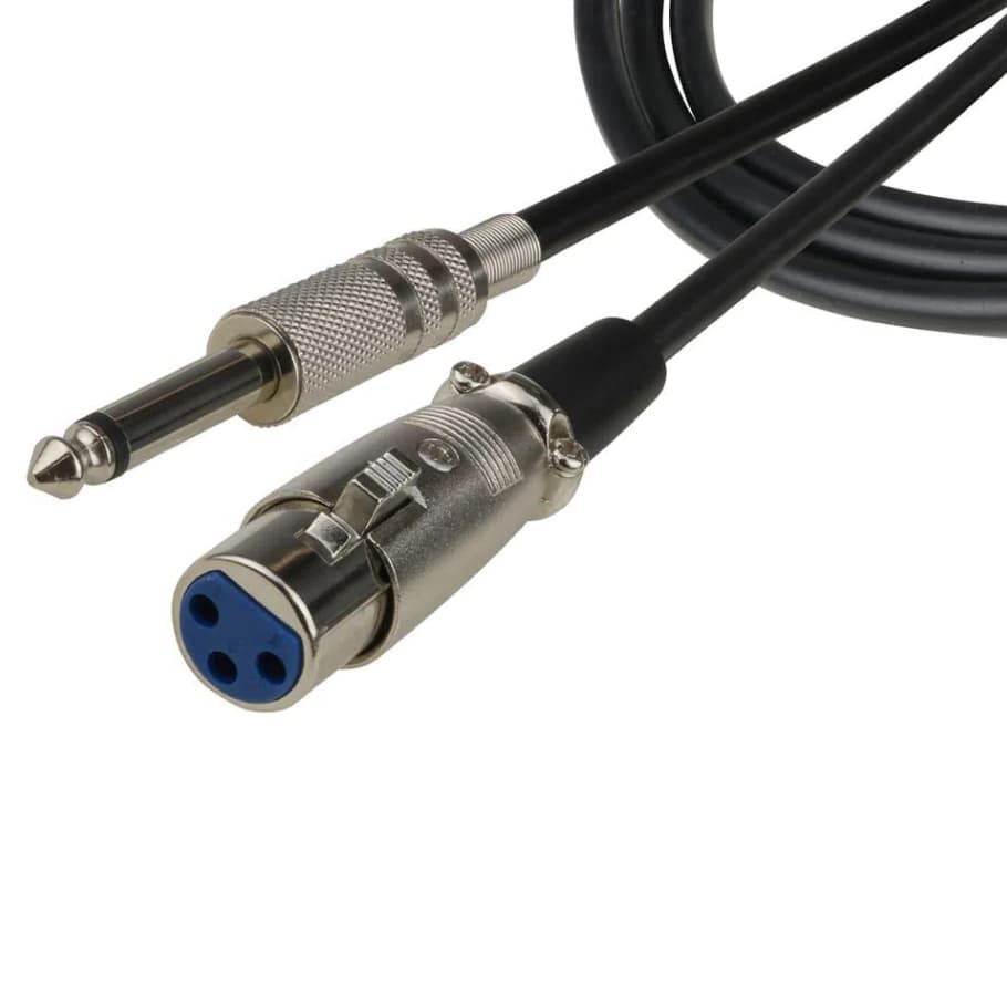 Cabo MXT P/ Microfone -- XLR F / P10 Emborrachado - 10 Metros