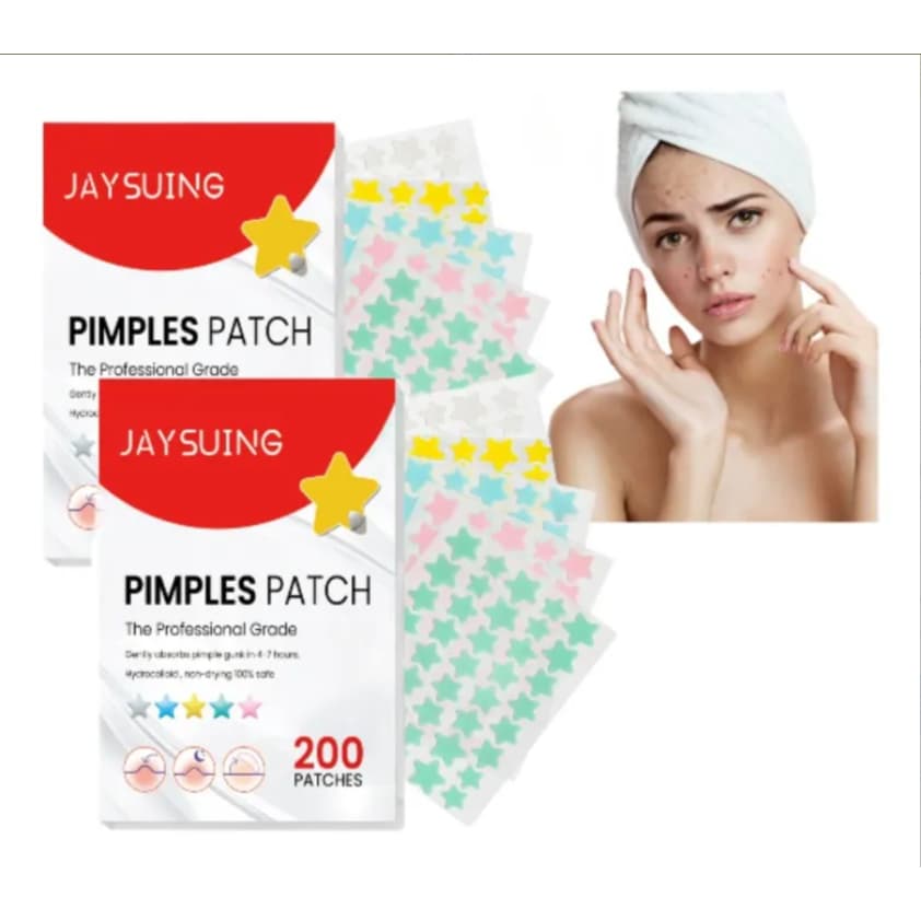 Caixas de Adesivos de Acne Jaysuing - 200 Patches Estrelas para Eliminar Cravos e Espinhas! ✨🌟💖