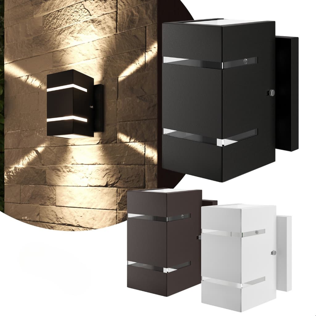 Arandela Catarina 8cm com Base 2 Fachos em Alumínio Externo Interno Parede - T&T Iluminação