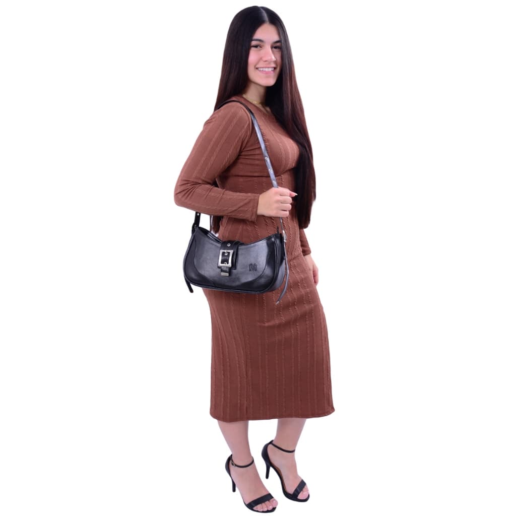 Bolsa Feminina Transversal com Alça de Ombro Regulável Linda Luxo Festa