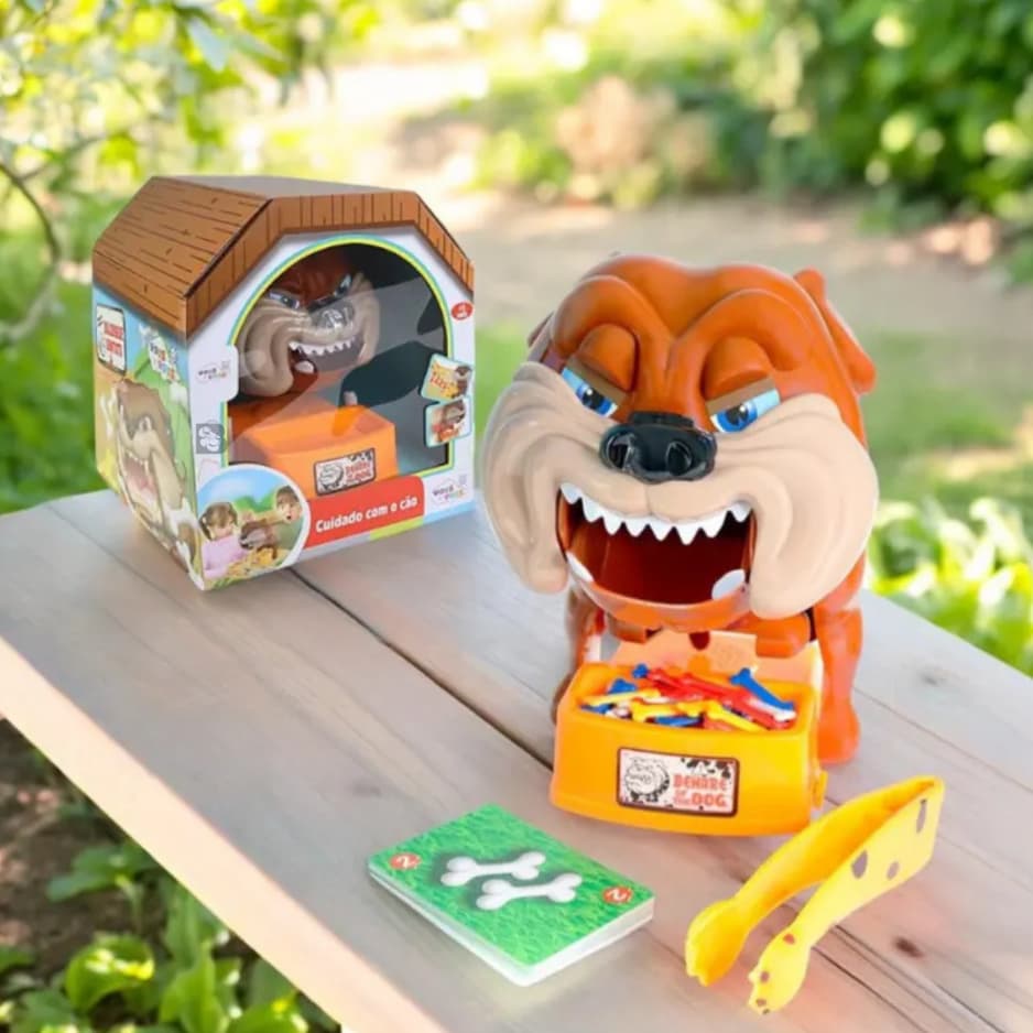 Brinquedo Jogo Cachorro Maluco que Morde ao Pegar o Osso Não Acorde o Cachorro Cão Bravo Interativo