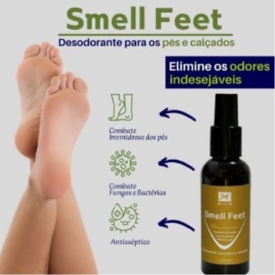 Desodorante para Pés e Calçados sem alumínio - Smell Feet Verde 120ml