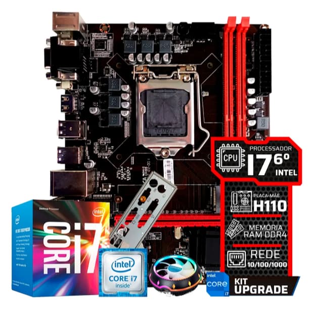 Kit Upgrade Intel Core I7 6700 Ddr4 Placa Mãe H110