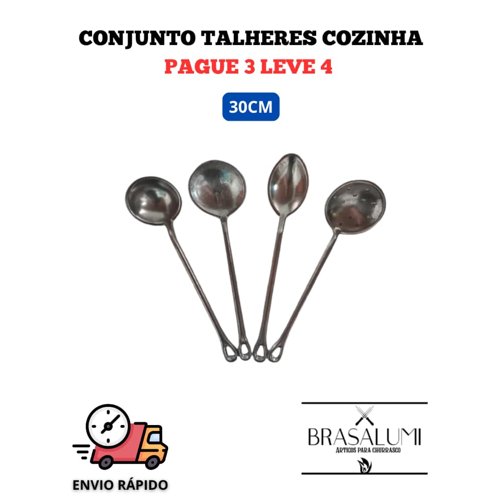 PAGUE 3 E LEVE 4 CONJUNTO TALHERES COZINHA