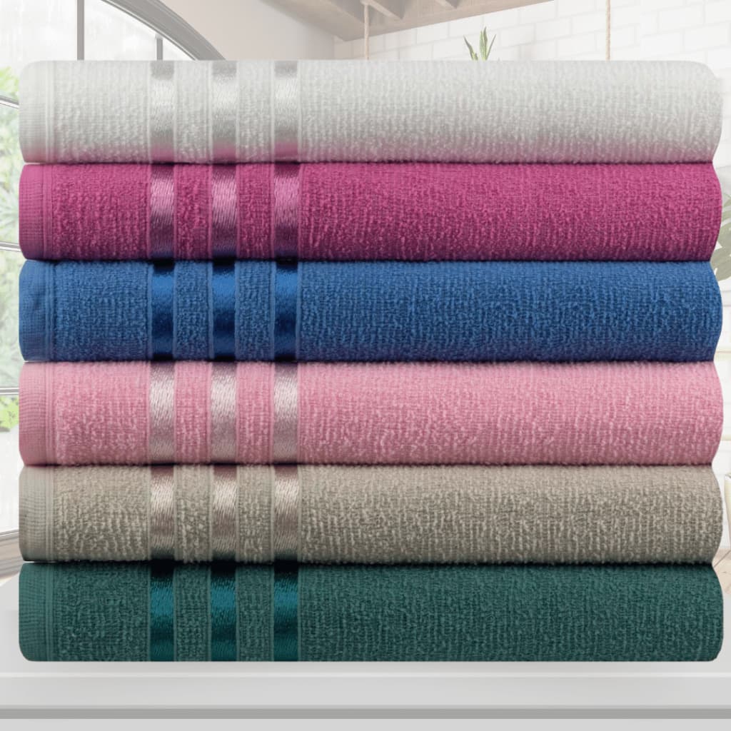 Toalhas de Banho Kit 2pçs 62x110cm 100% Algodão Prática para seu Dia a Dia Coleção Jade