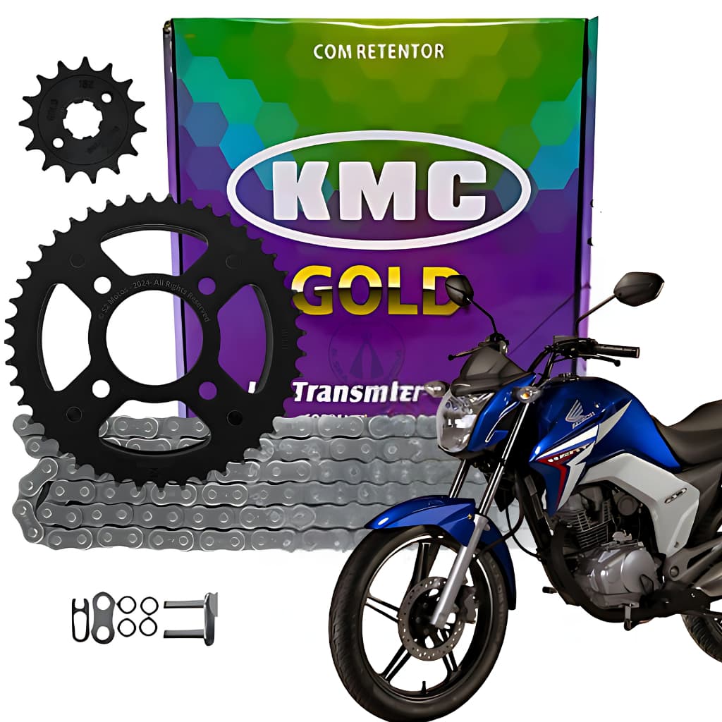 Kit Relação Honda Cg Titan Fan 150 Original Kmc Com Retentor