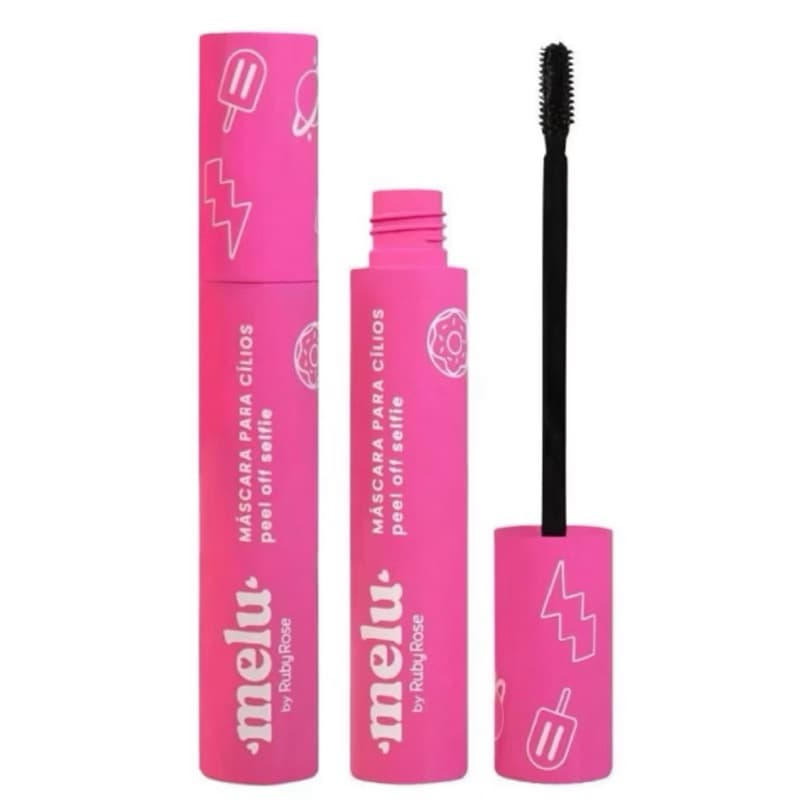 Máscara de Cílios Melu Ruby Rose Peel Off Alongamento Volume Alta Fixação