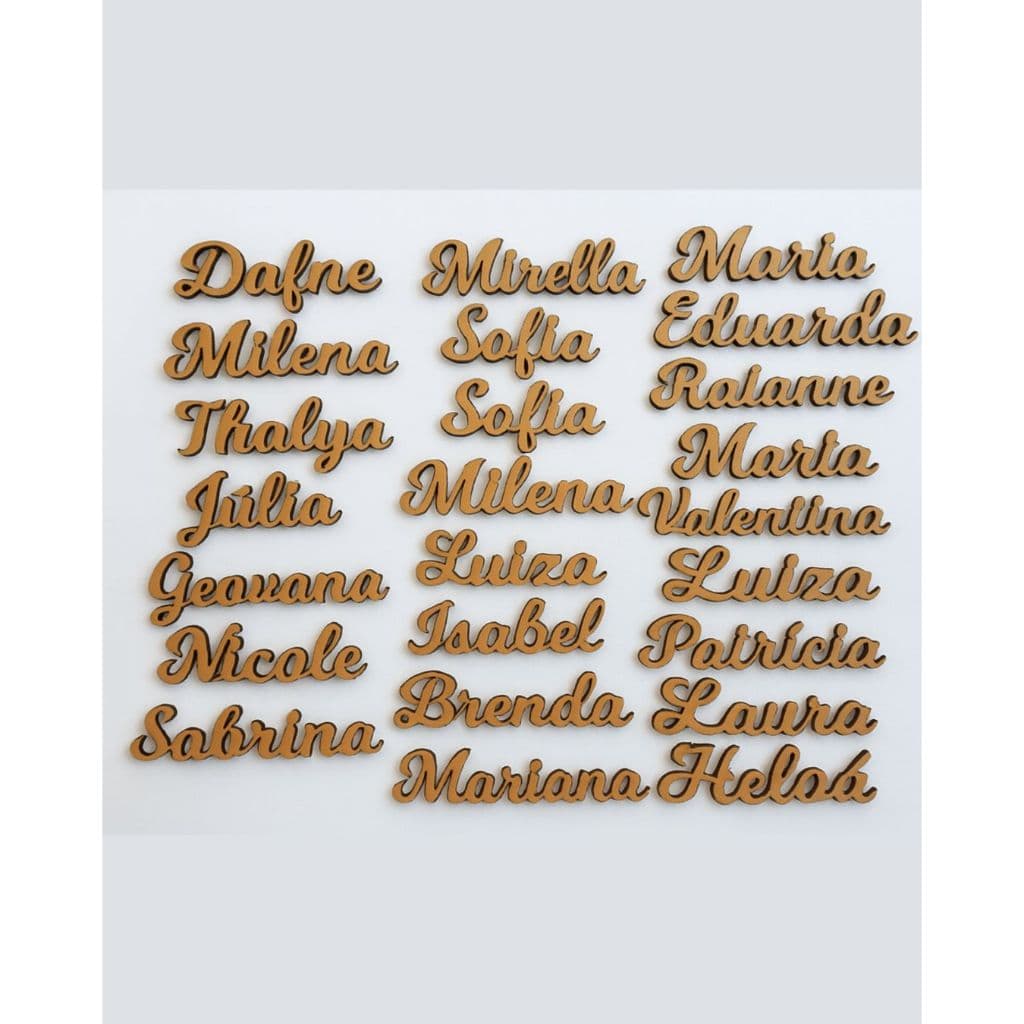 Nome Personalizado em MDF Cru 3mm | 5cm de Comprimento - 10 - 45 unidades