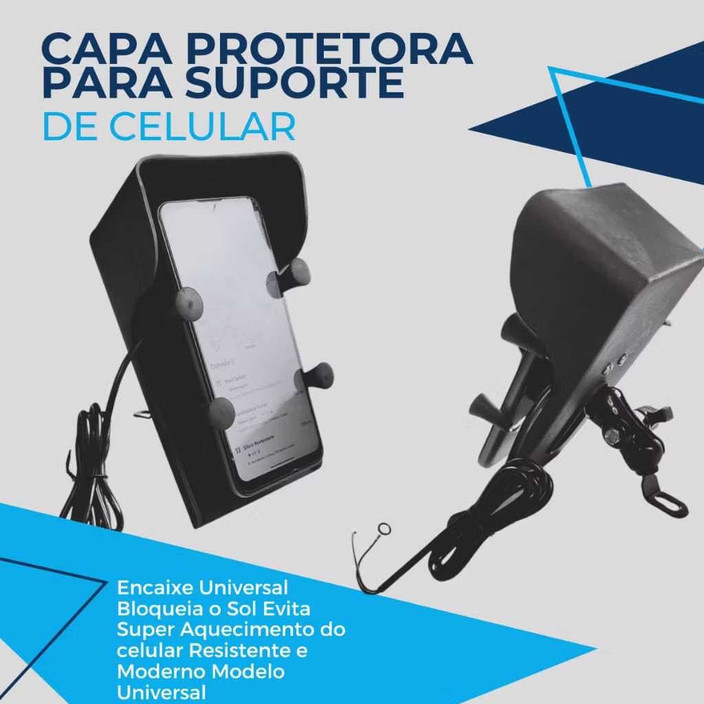 Capa protetora do Sol para Suporte de Celular  ant-aquecimento Ant-furto Para Moto PREMIUM Uber-99 -Taxi