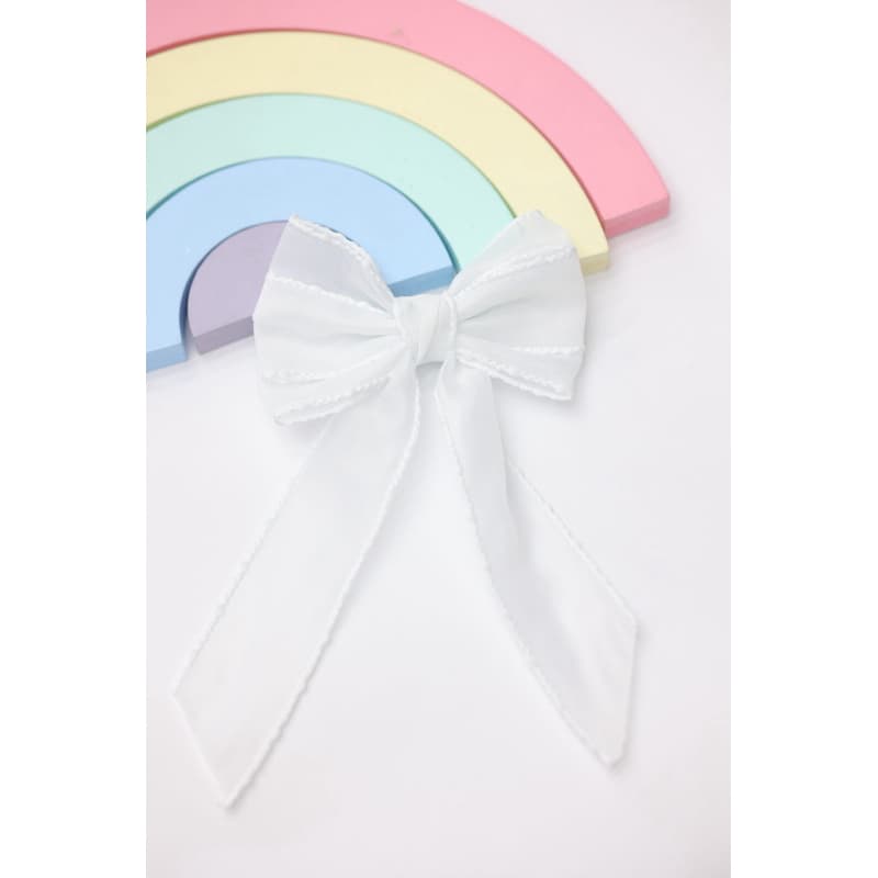 Laço infantil Translucido / Laço médio / Laço branco / Laço delicado / Laço de organza grande / Laço de ponta de organza