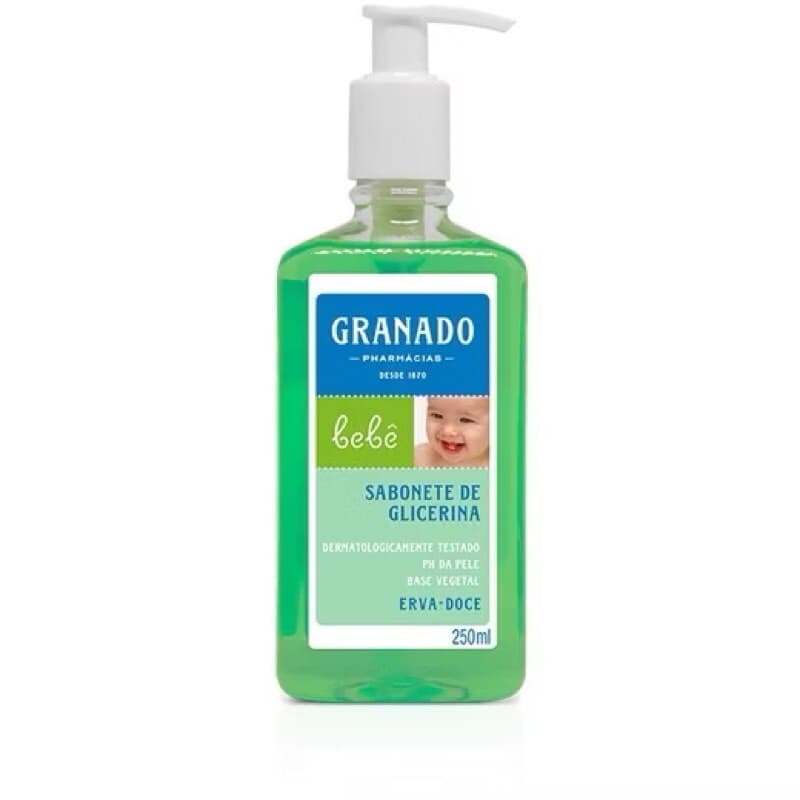 Sabonete de Glicerina Granado Bebê 250ml - Erva Doce Pump, Criança, Infantil, Antialérgico