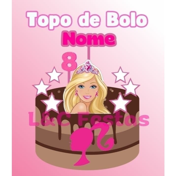 Topo de bolo Personalizado varios temas a escolha para Menina