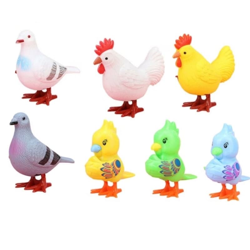 kit com 2 Simulação Pombos Brinquedo Amplamente Aplicado Seguro Leve Papagaio Wind-up Toy Para