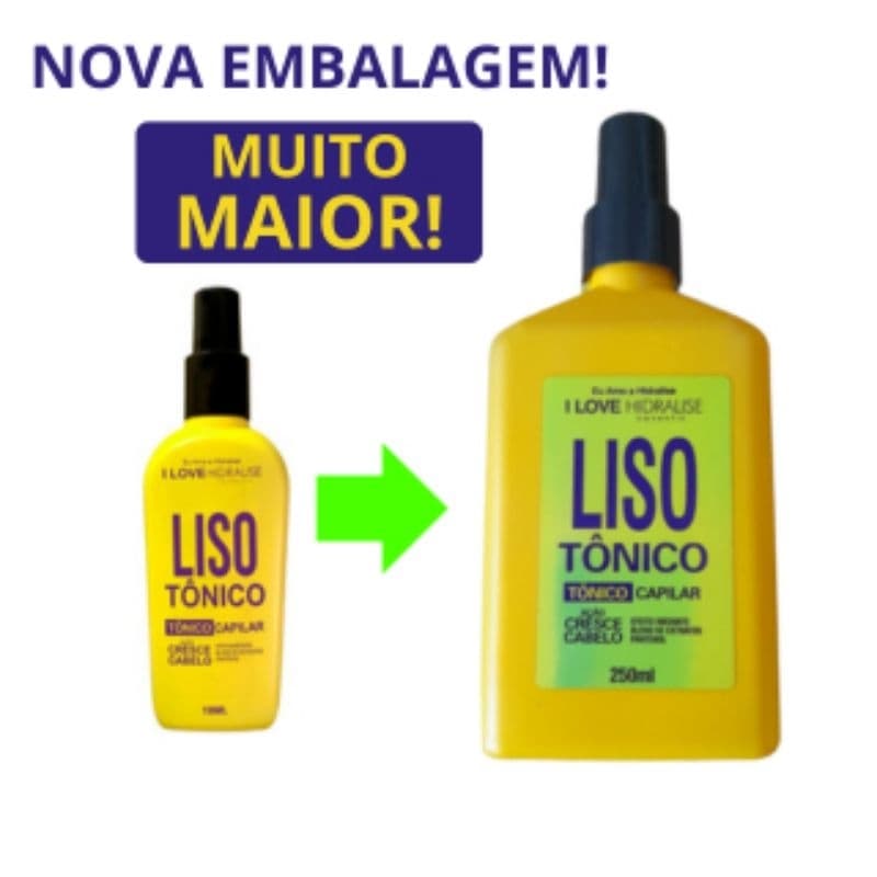 Tônico de Crescimento Acelerado LisoTonico Lisoterapia Hidralize Resultado Rápido Spray 250ml