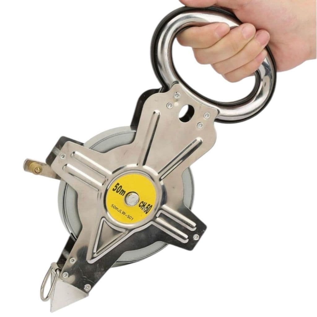 Trena 50 Metros Fita Métrica Profissional Em Inox Fita 10mm