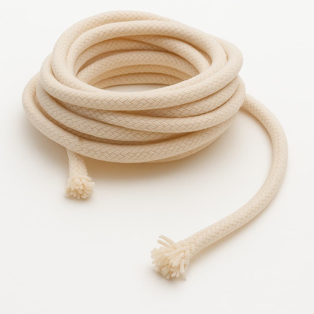 Kit Pavio Algodão Grosso 5mm Lamparina Lampião Tocha Bambu Festa Junina Camping Rustico 5 Metros