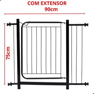 Grade Portão Portãozinho Proteção Pet Cães Cachorro Criança 80 a 90 Cm