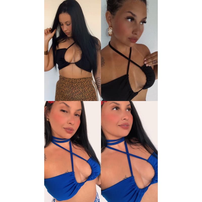 KIT 2 CROPED SUPLEX FEMININO CROPED DECOTE VÁRIAS AMARRAÇÕES EM 1 LOOK BALADA ROUPA FEMININA