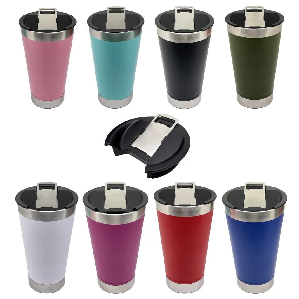 Normal - Copo Térmico Inox com TAMPA e ABRIDOR (473 ml)