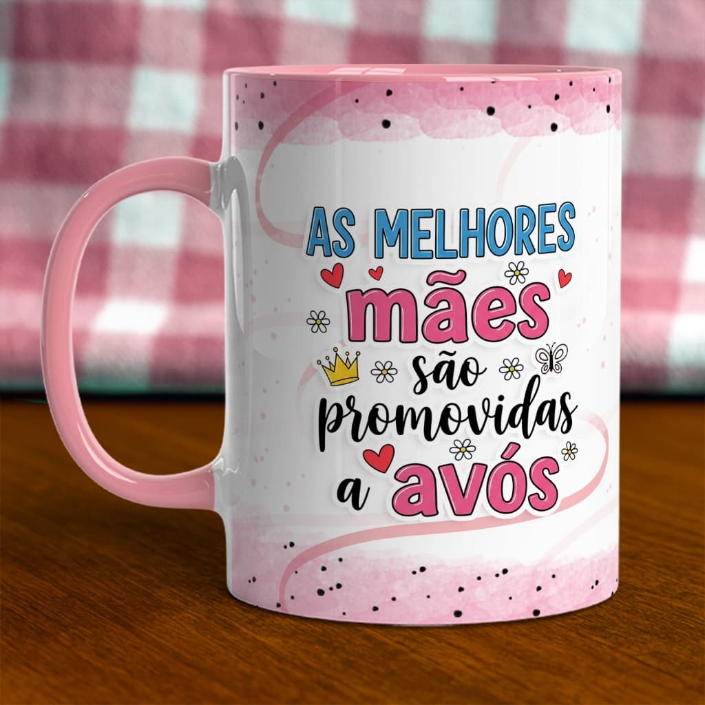 CANECA AS MELHORES MÃES SÃO PROMOVIDAS A AVÓS PERSONALIZADA - DIA DOS AVÓS - DIAS DAS MÃES
