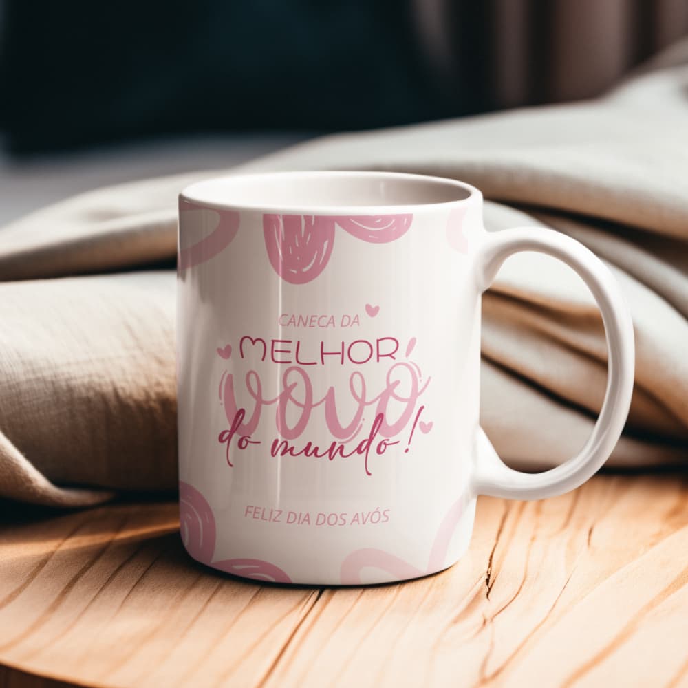 CANECA DA MELHOR VOVÓ DO MUNDO PERSONALIZADA - DIA DOS AVÓS