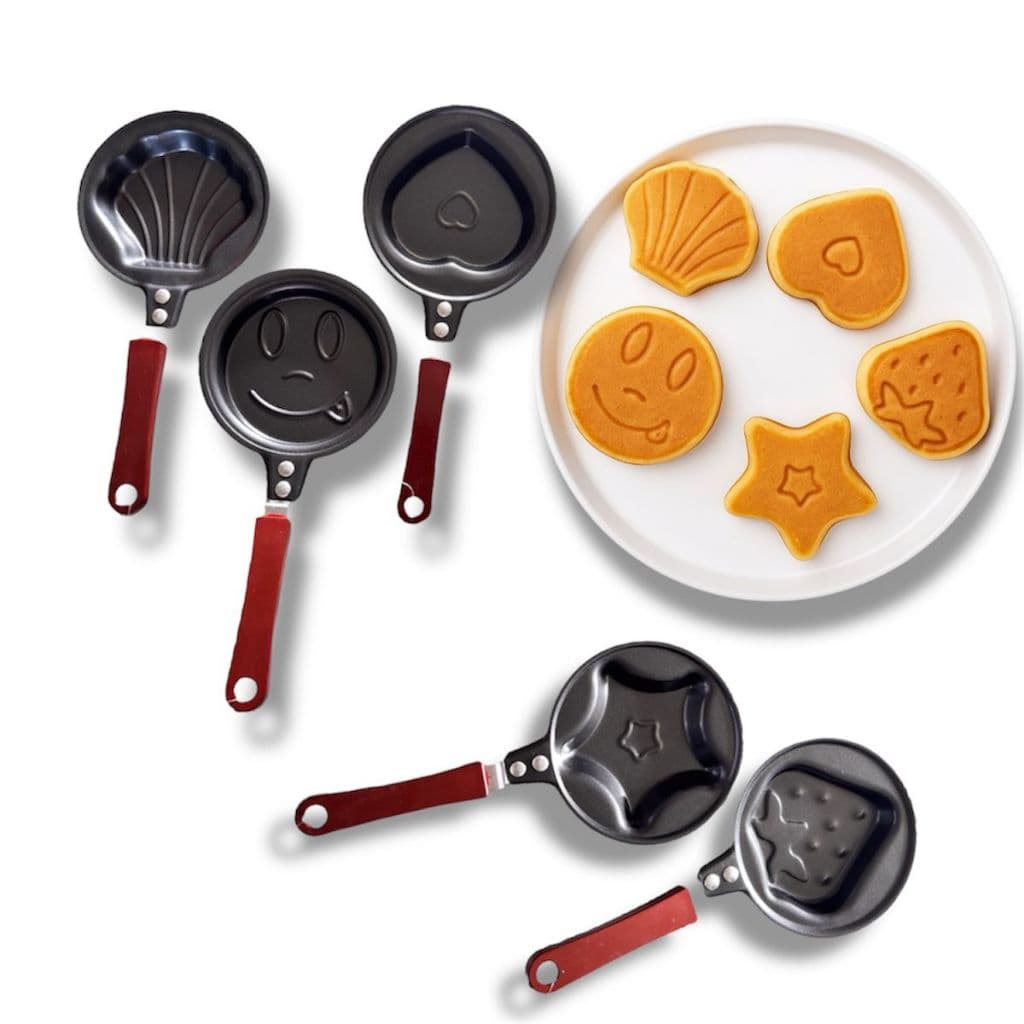 Kit 5 Frigideira Tapioqueira Omeleteira Panquequeira com Desenhos Antiaderente