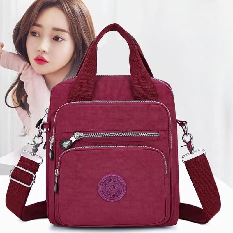 Bolsa Feminina Moderna Minimalista Nylon Multiuso Sacola Grande Capacidade Leve Casual Mochila
