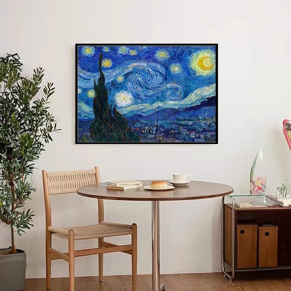 37x57cm Conjunto de Pintura em Diamante Grande com Moldura /Sem molduras - Arte do Céu Noturno, Perfeito para Decoração