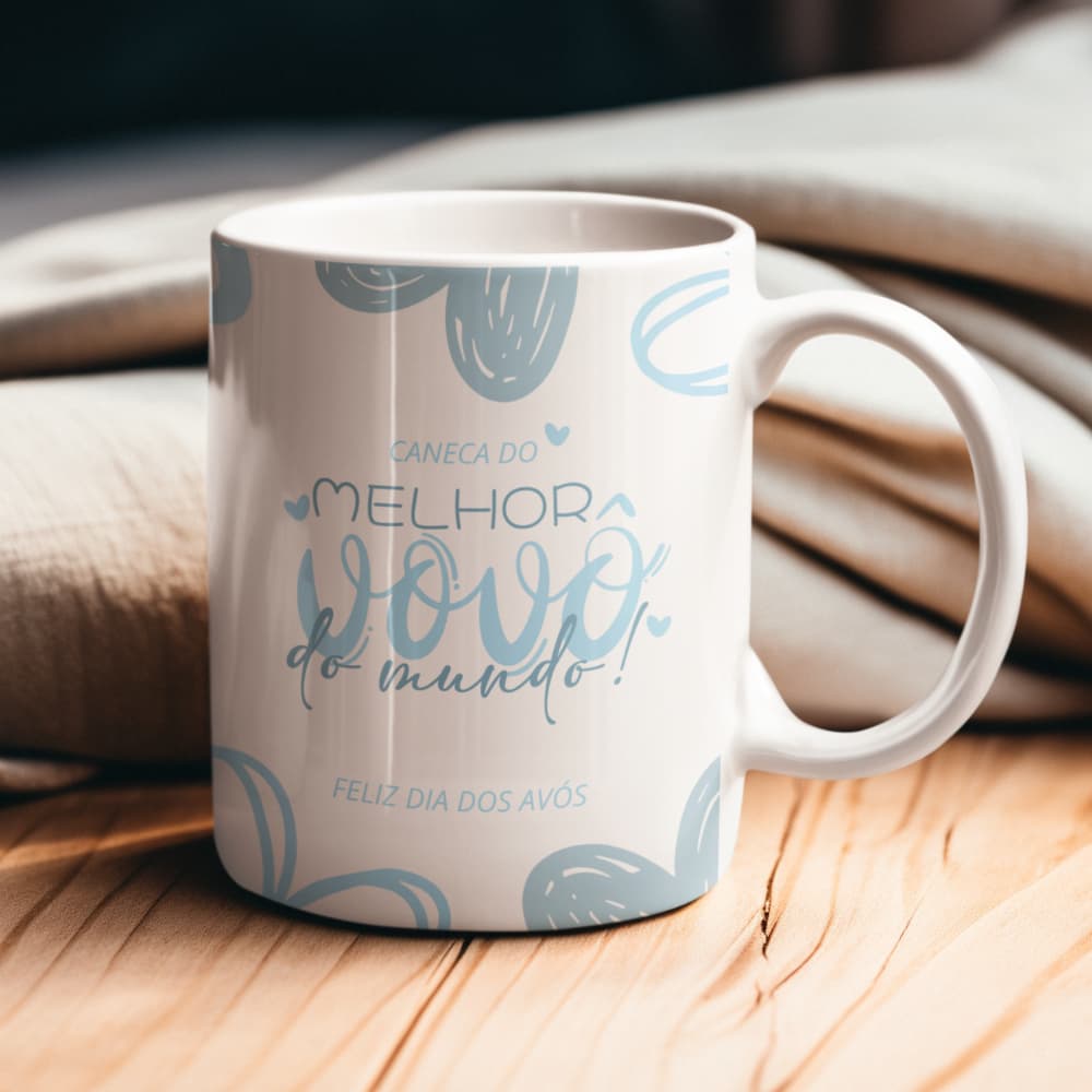 CANECA DO MELHOR VOVÔ DO MUNDO  PERSONALIZADA - DIA DOS AVÓS