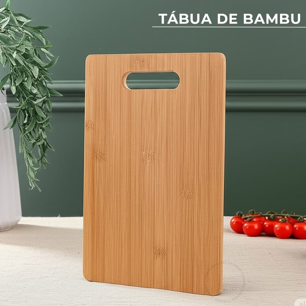 Tábua De Carne Bambu Para Corte Churrasco Legumes 30x20 ou 32x22 ou 34x24