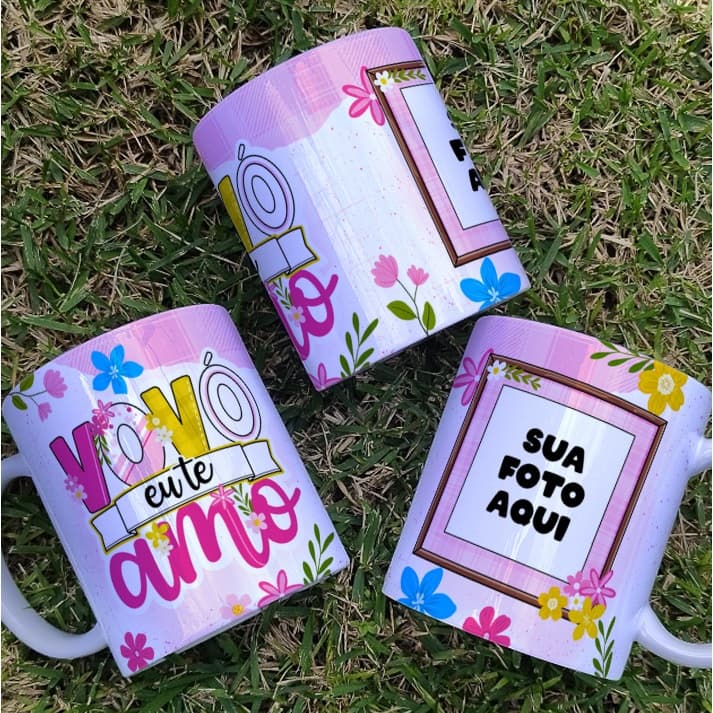 CANECA VOVÓ EU TE AMO PERSONALIZADA COM SUA FOTO - DIA DOS AVÓS