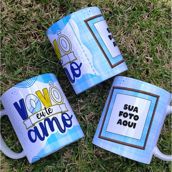 CANECA VOVÔ EU TE AMO PERSONALIZADA COM SUA FOTO - DIA DOS AVÓS