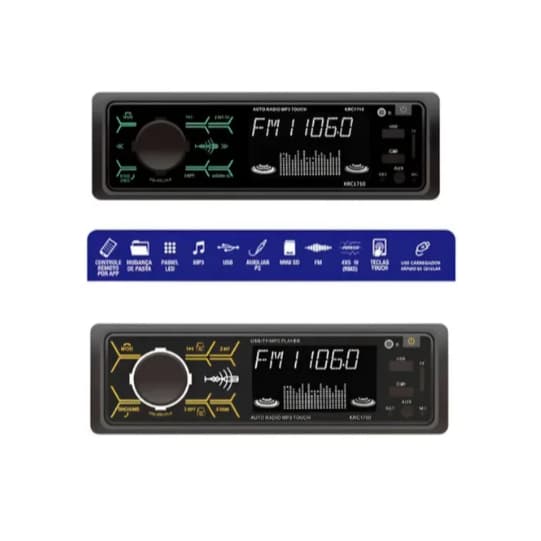 Rádio Bluetooth Kx3 Krc-1710 Preto Com Usb E Sd Spin