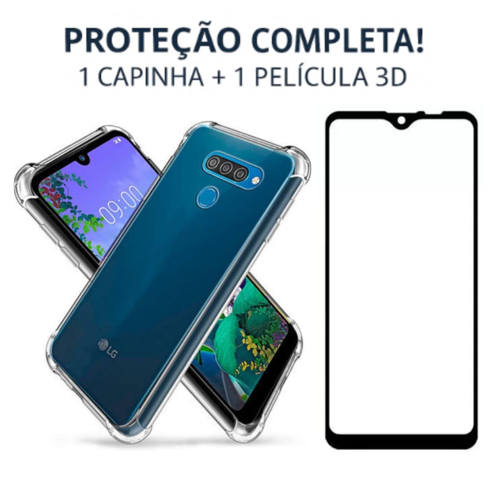 Kit Capinha TPU Transparente  K50S + Película de vidro 3D