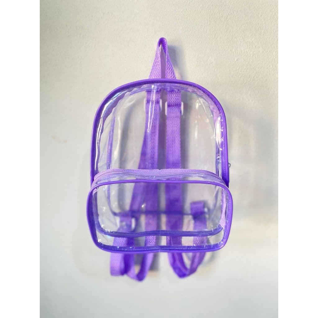 Mochila bolsa de passeio feminina masculina plástico transparente com bolso